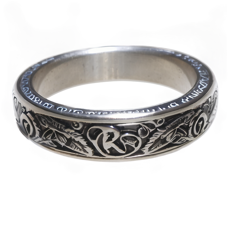 Engraved Metal Ring Png Mqe PNG image