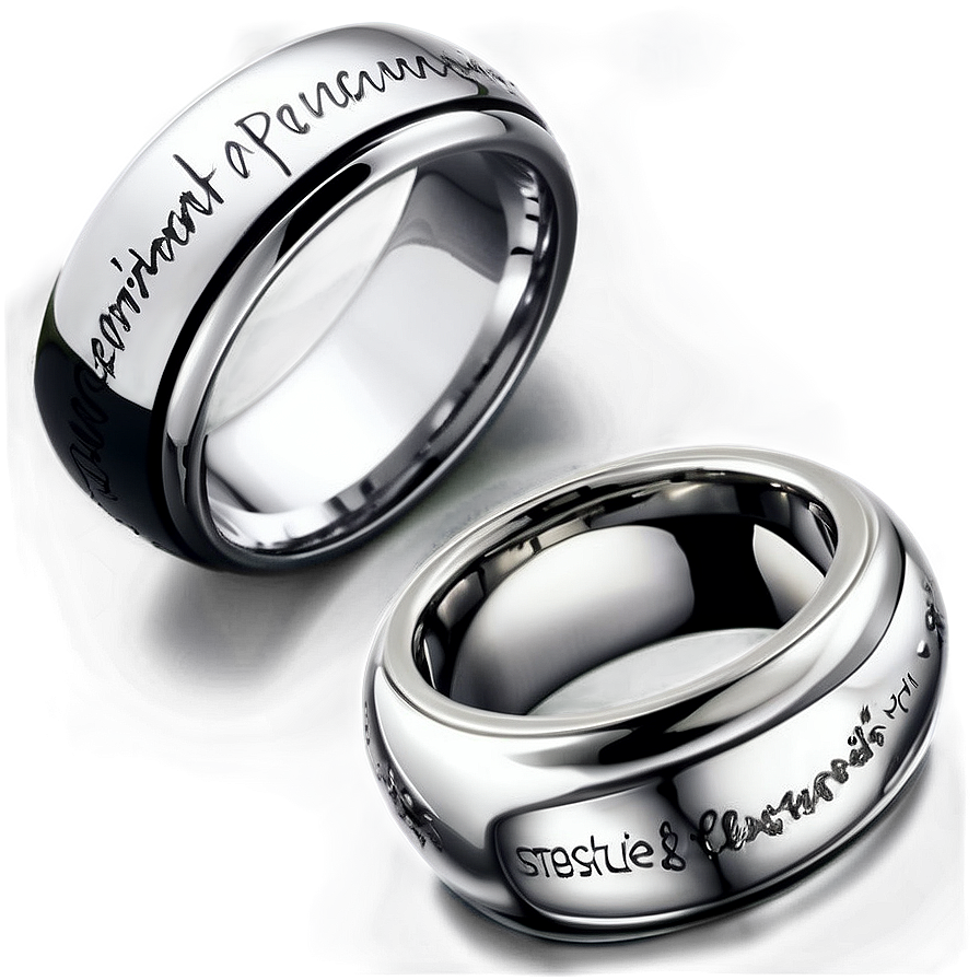 Engraved Personalized Rings Png 12 PNG image