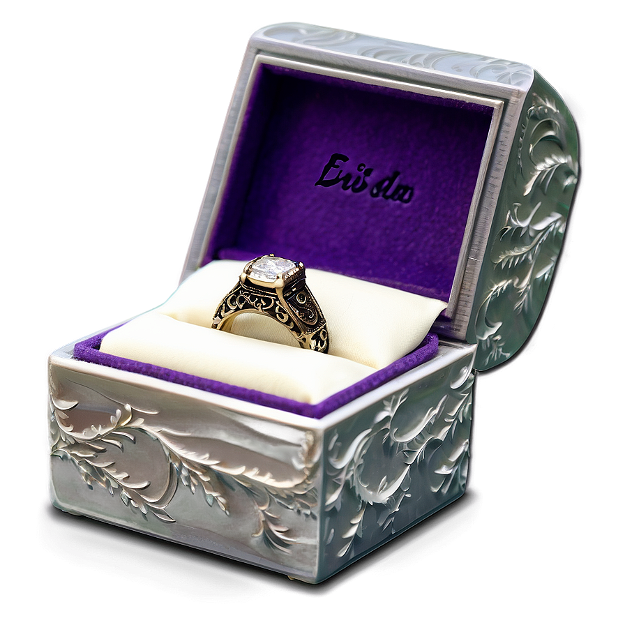 Engraved Ring Box Png Ony35 PNG image