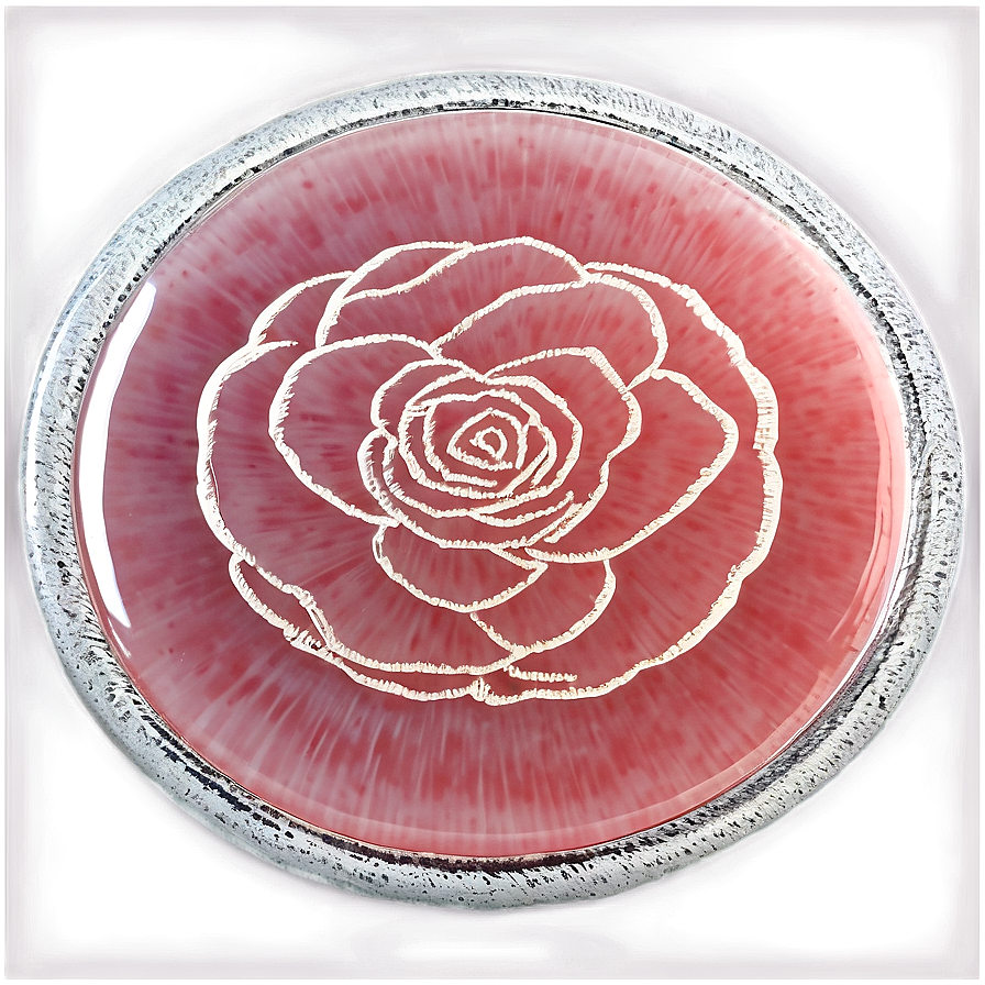 Engraved Rose Quartz Coaster Png 06272024 PNG image