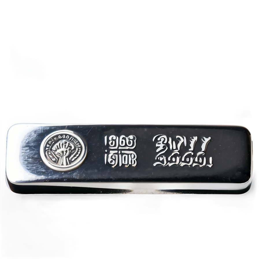 Engraved Silver Bar Png 06282024 PNG image