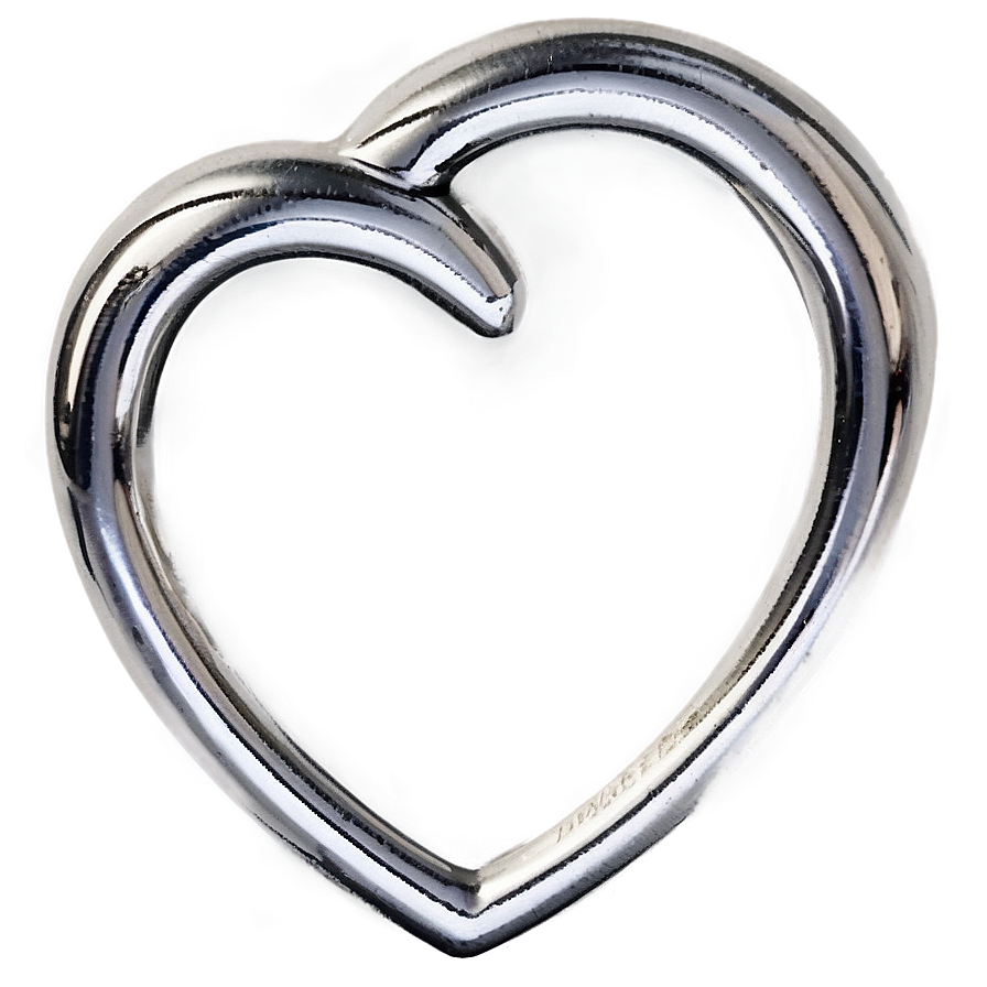 Engraved Silver Heart Png 06282024 PNG image