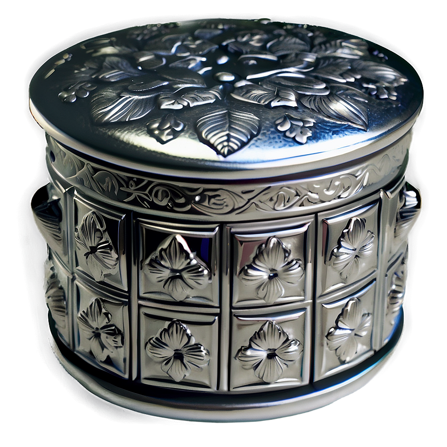 Engraved Silver Music Box Png 19 PNG image