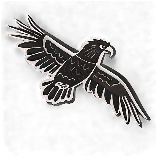 Engraved Style Eagle Illustration Png A PNG image