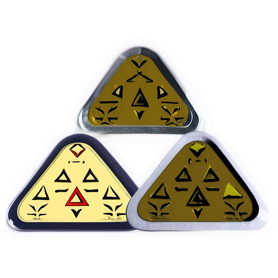 Engraved Triforce Plate Png 05242024 PNG image