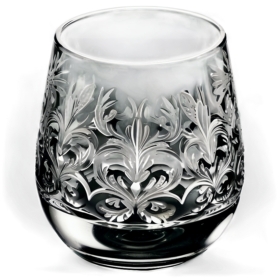 Engraved Whiskey Glass Png 06132024 PNG image