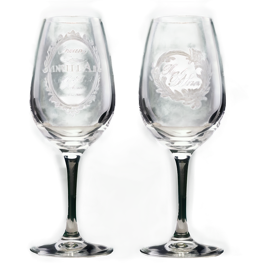 Engraved Wine Glasses Gift Png 21 PNG image