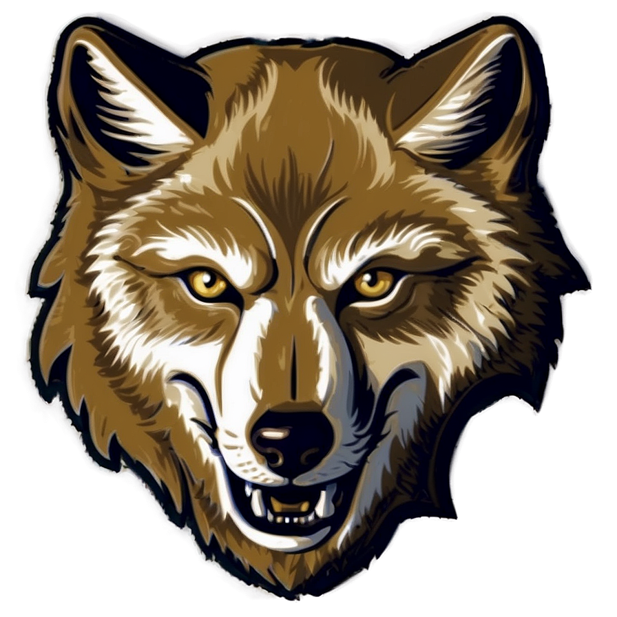 Engraved Wolf Head Symbol Png Kwg56 PNG image