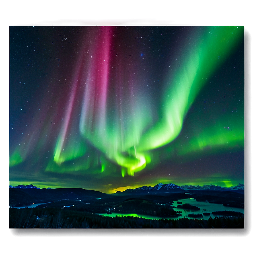 Enigmatic Aurora Over Hills Png 54 PNG image