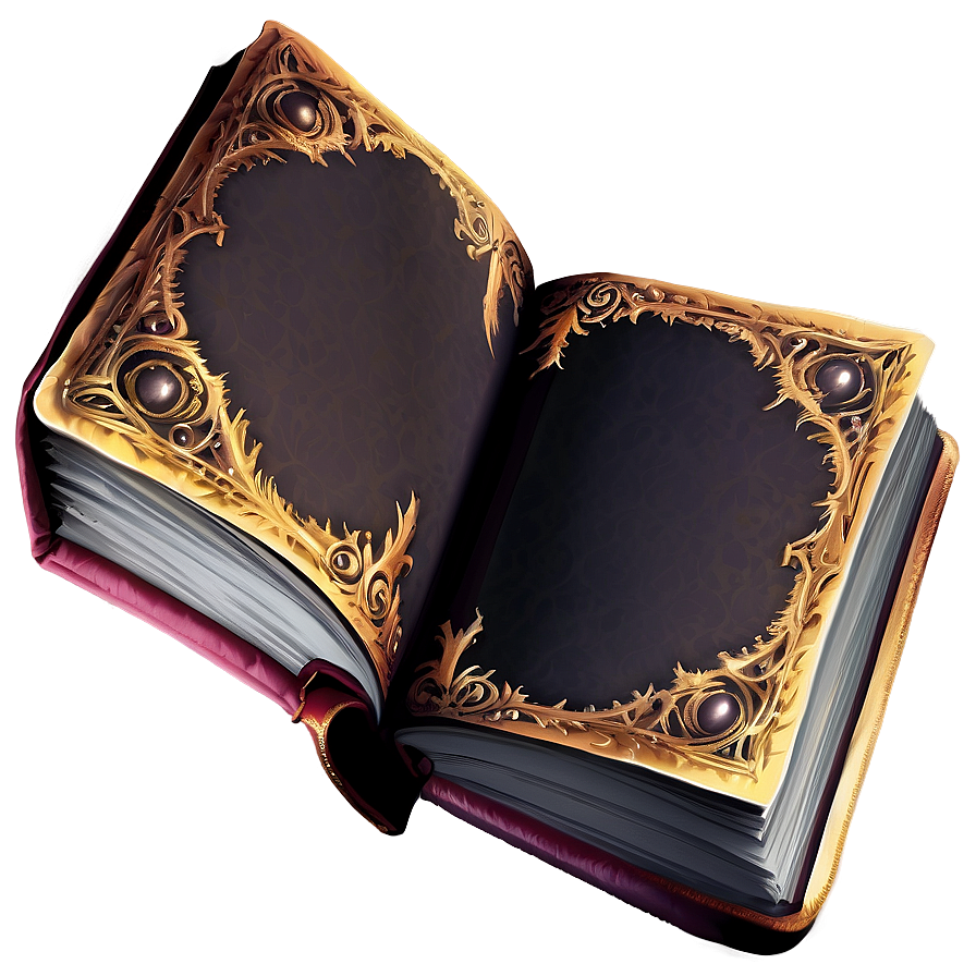 Enigmatic Dark Magic Tome Png 06292024 PNG image