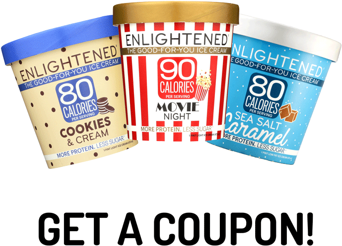 Enlightened Ice Cream Coupon Advertisement PNG image