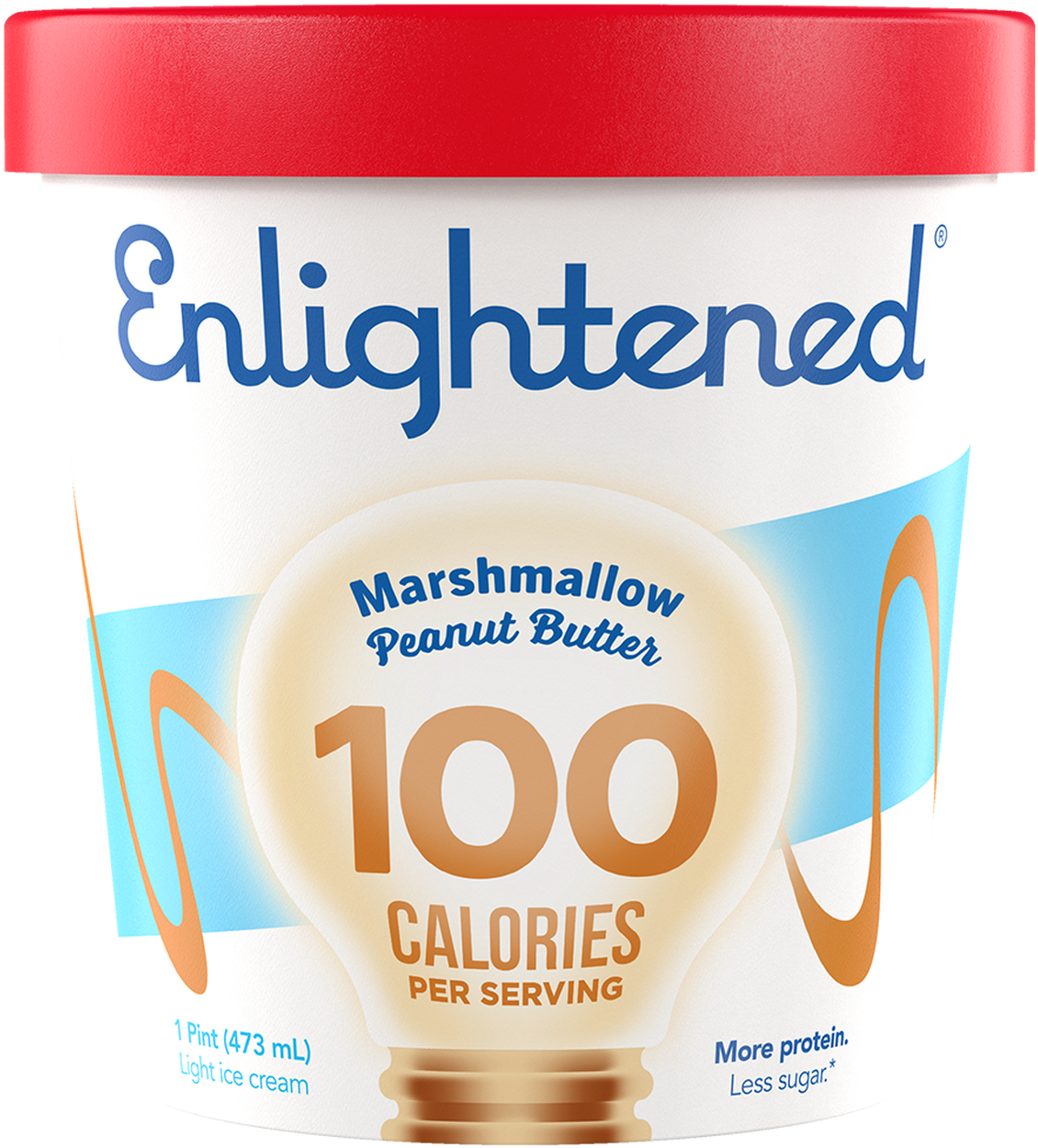 Enlightened Marshmallow Peanut Butter Ice Cream PNG image