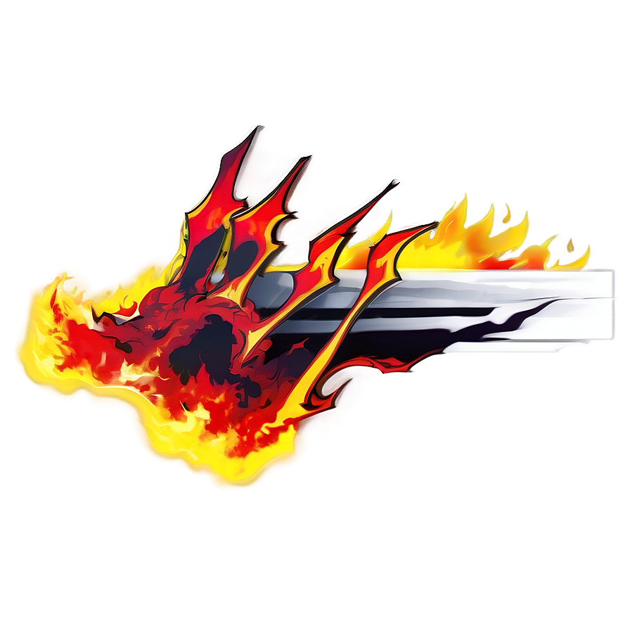 Enraged Anime Fire Png Wsq PNG image