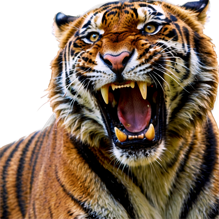 Enraged Tiger Close-up Png 58 PNG image