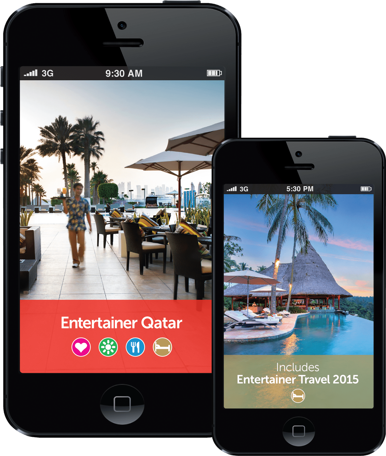 Entertainer Qatar App Promotion PNG image