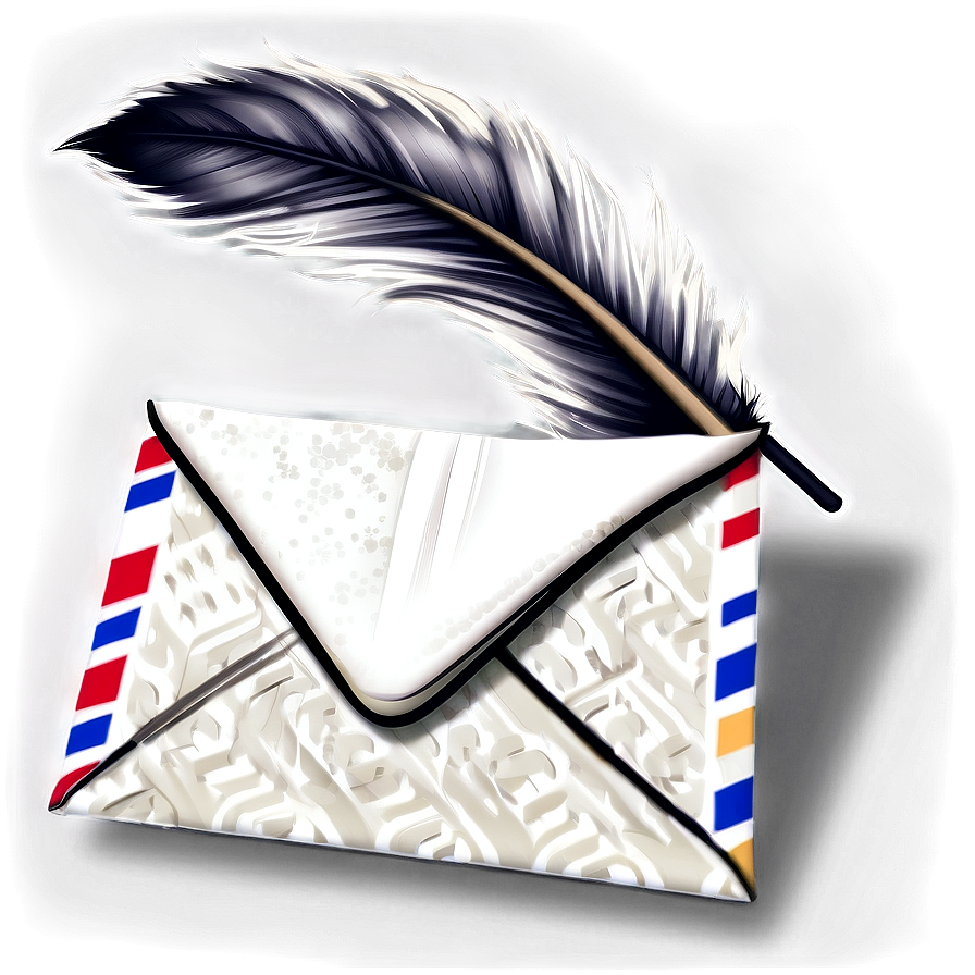 Envelope With Feather Png Lsf82 PNG image