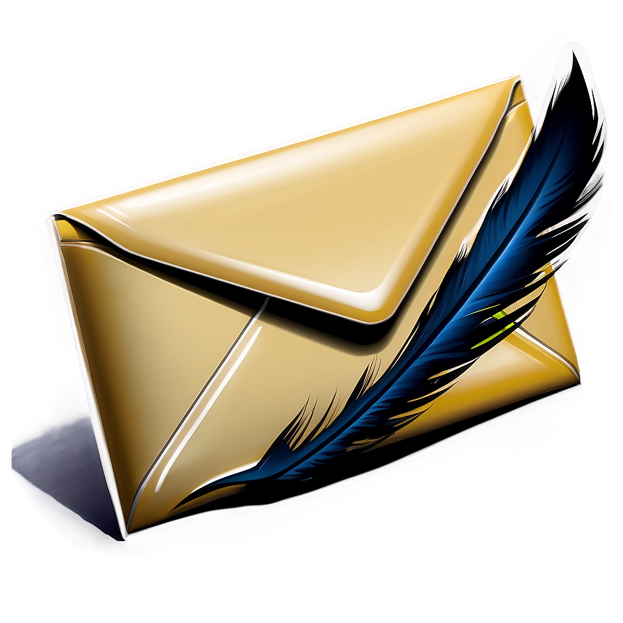 Envelope With Feather Png Xnt PNG image