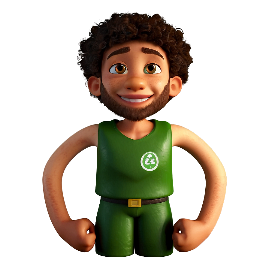 Environmental Hero Cartoon Character Png 06122024 PNG image