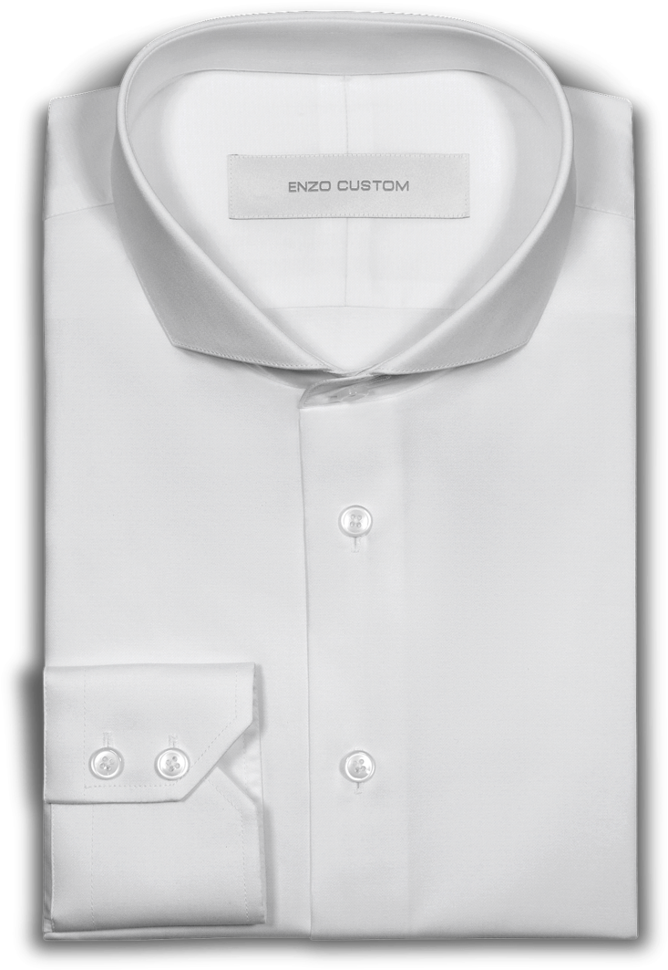 Enzo Custom White Dress Shirt PNG image