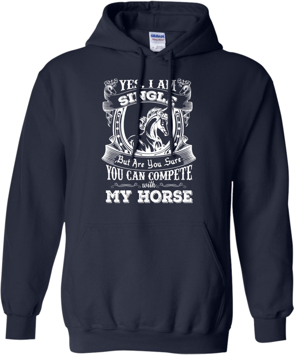 Equestrian Humor Hoodie Design PNG image