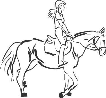 Equestrian Silhouette Art PNG image