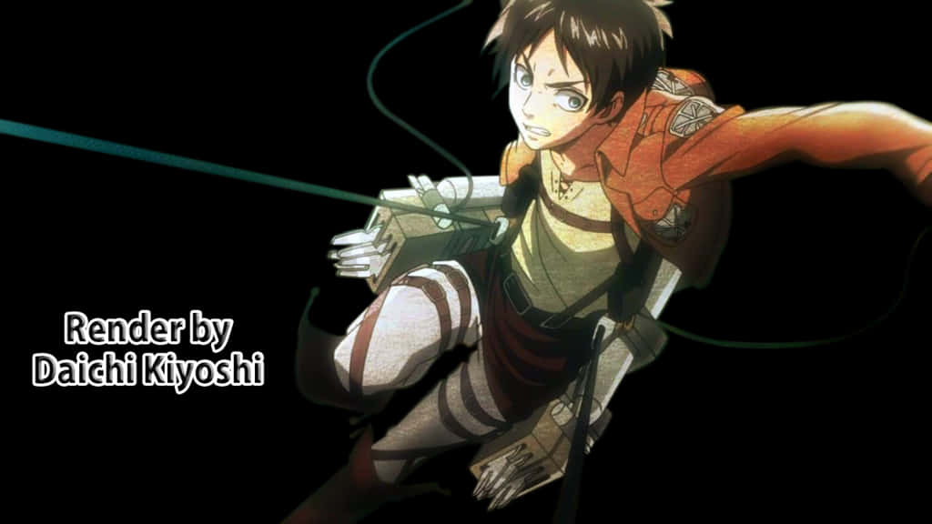 Eren Yeager Attackon Titan Action Pose PNG image