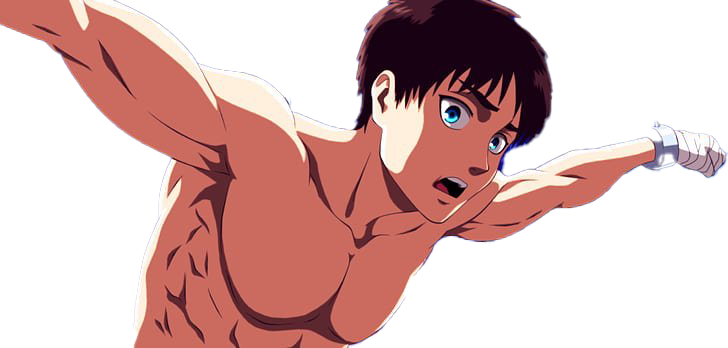 Eren Yeager Attackon Titan Action Pose PNG image