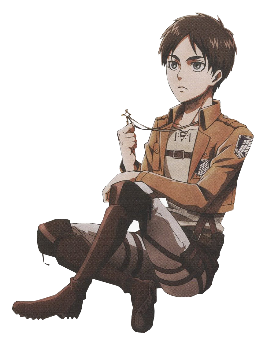 Eren Yeager Sittingwith Key PNG image