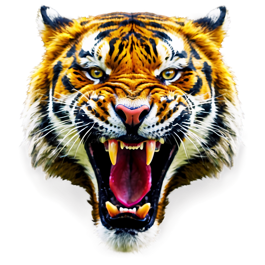 Erupting Anger Tiger Png Htd PNG image