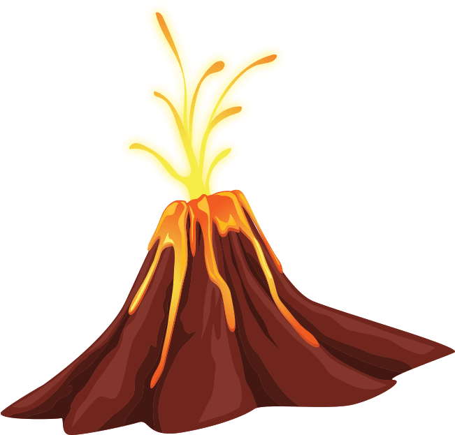 Erupting Volcano Illustration.png PNG image