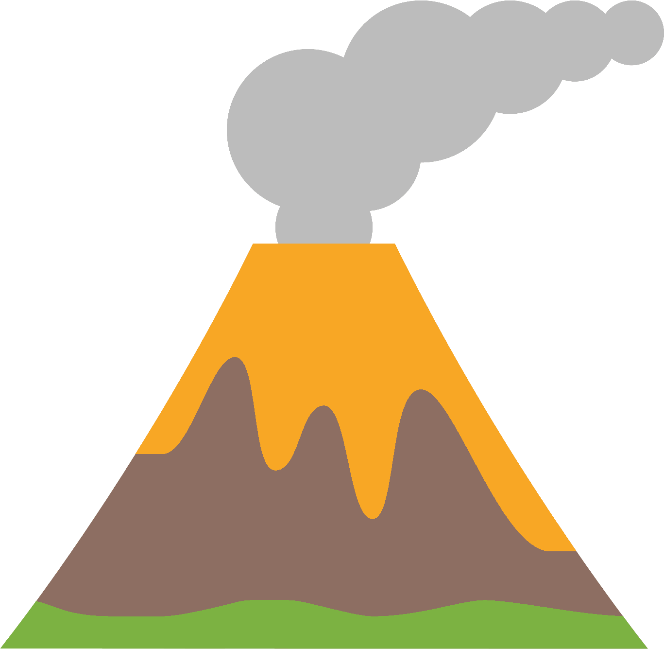 Erupting Volcano Vector Illustration PNG image