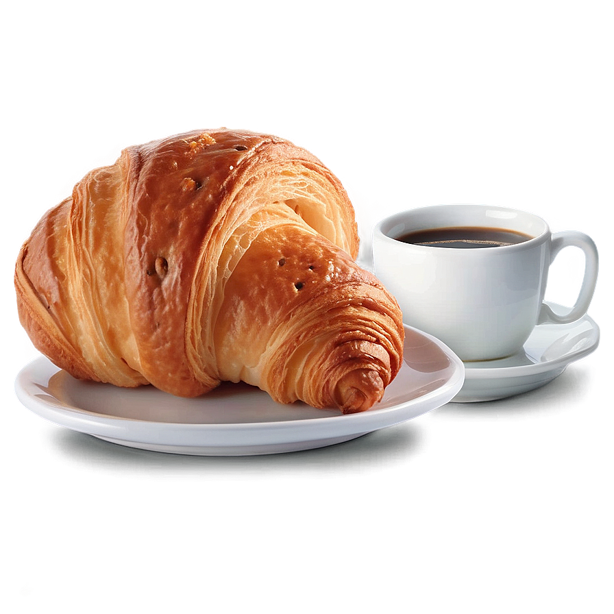 Espresso And Croissant Png 06212024 PNG image