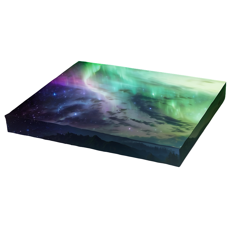 Ethereal Aurora Landscape Png Lpf91 PNG image