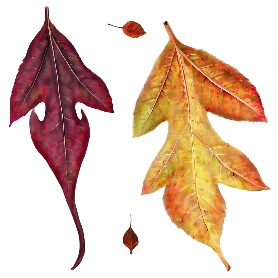 Ethereal Autumn Leaves Png Xqi PNG image