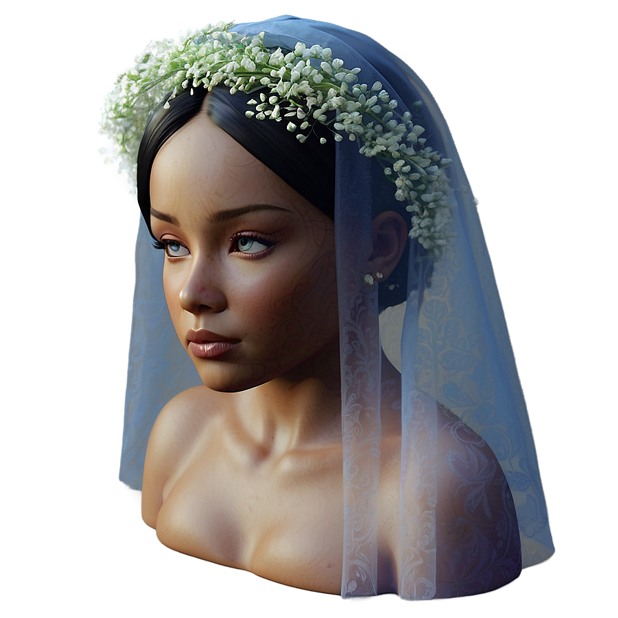 Ethereal Baby's Breath Veil Png 23 PNG image