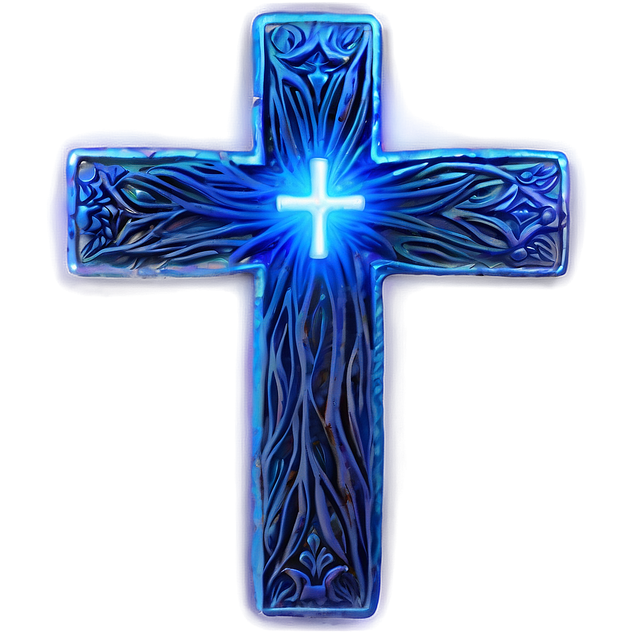 Ethereal Blue Cross Png 16 PNG image