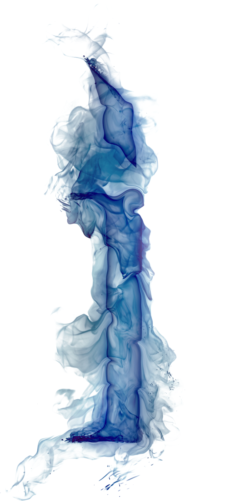 Ethereal Blue Smoke Art PNG image