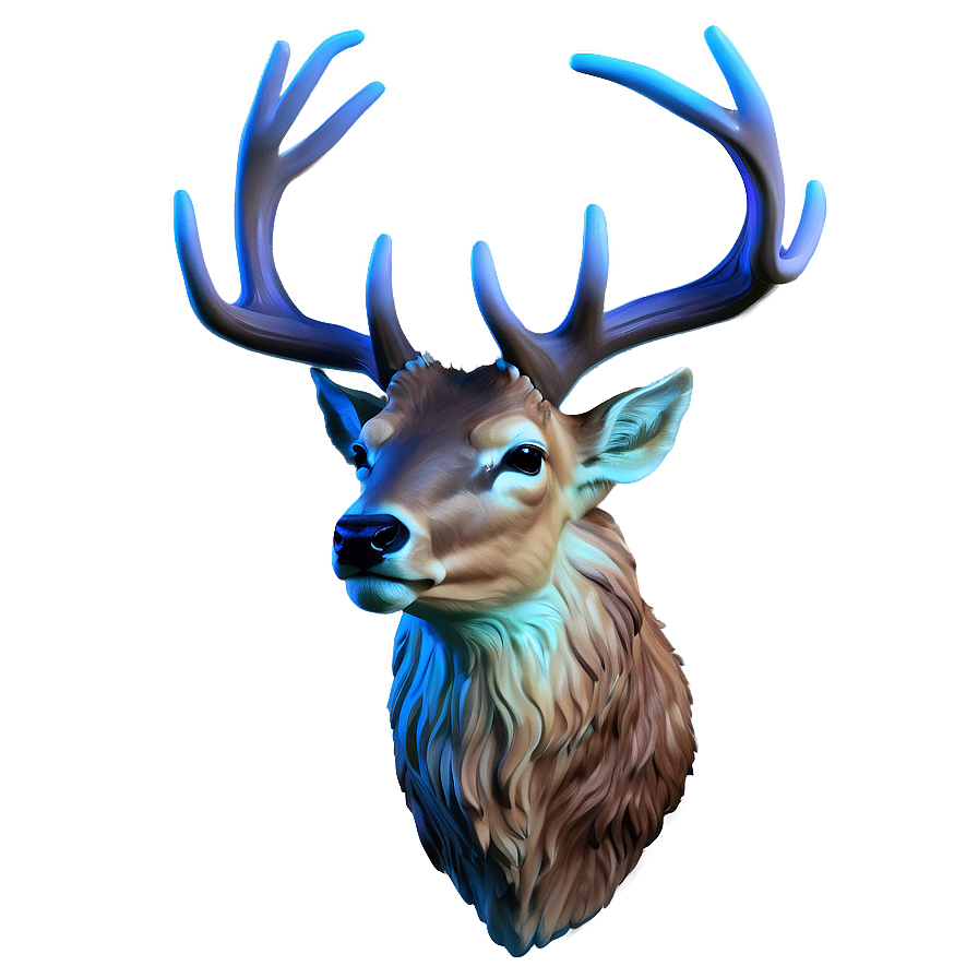 Ethereal Deer Head Dreamy Art Png 06212024 PNG image