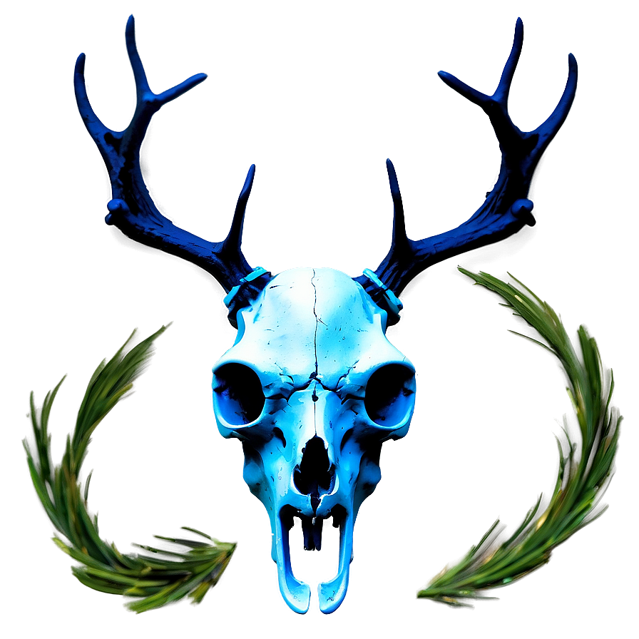 Ethereal Deer Skull Artwork Png Nit PNG image