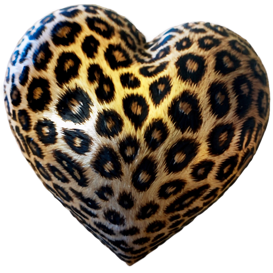 Ethereal Leopard Heart Png Qyk32 PNG image