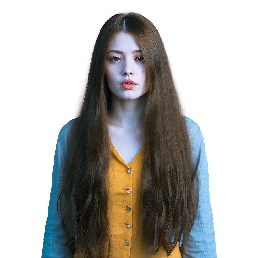 Ethereal Long Hair Png Kdm PNG image