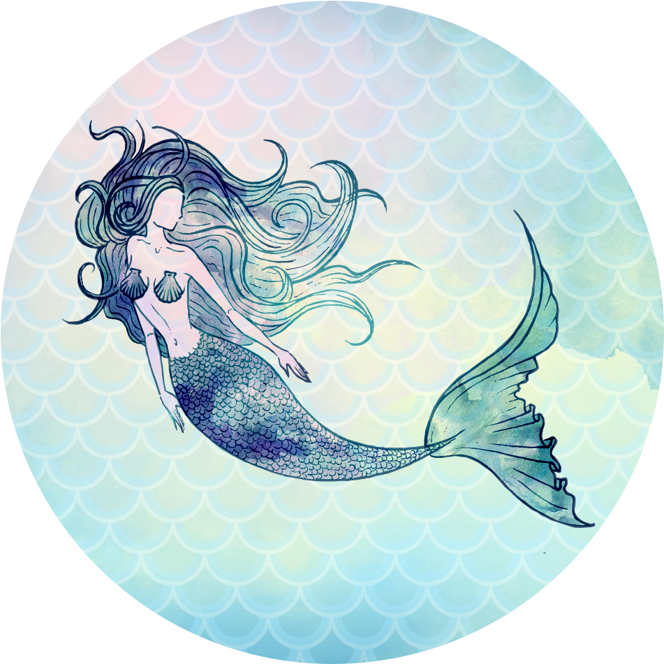 Ethereal Mermaid Illustration PNG image
