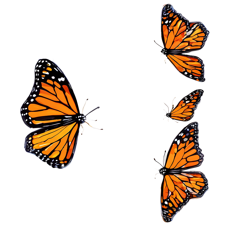 Ethereal Monarch Butterflies Png 06252024 PNG image