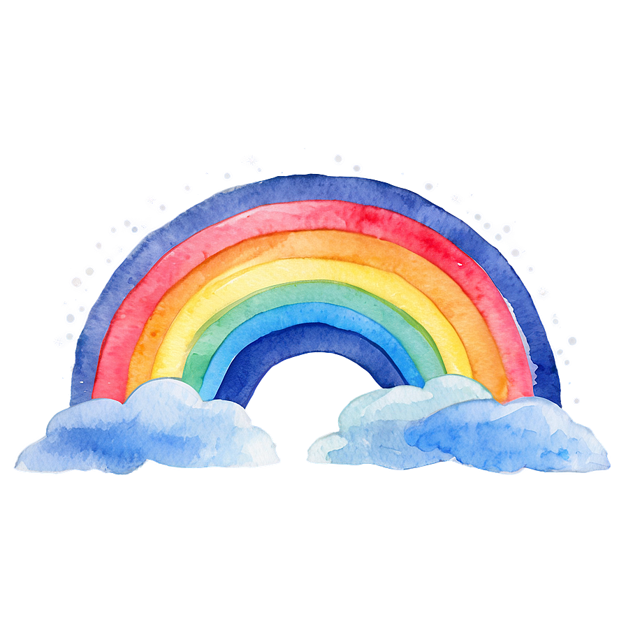 Ethereal Watercolor Rainbow Png 3 PNG image