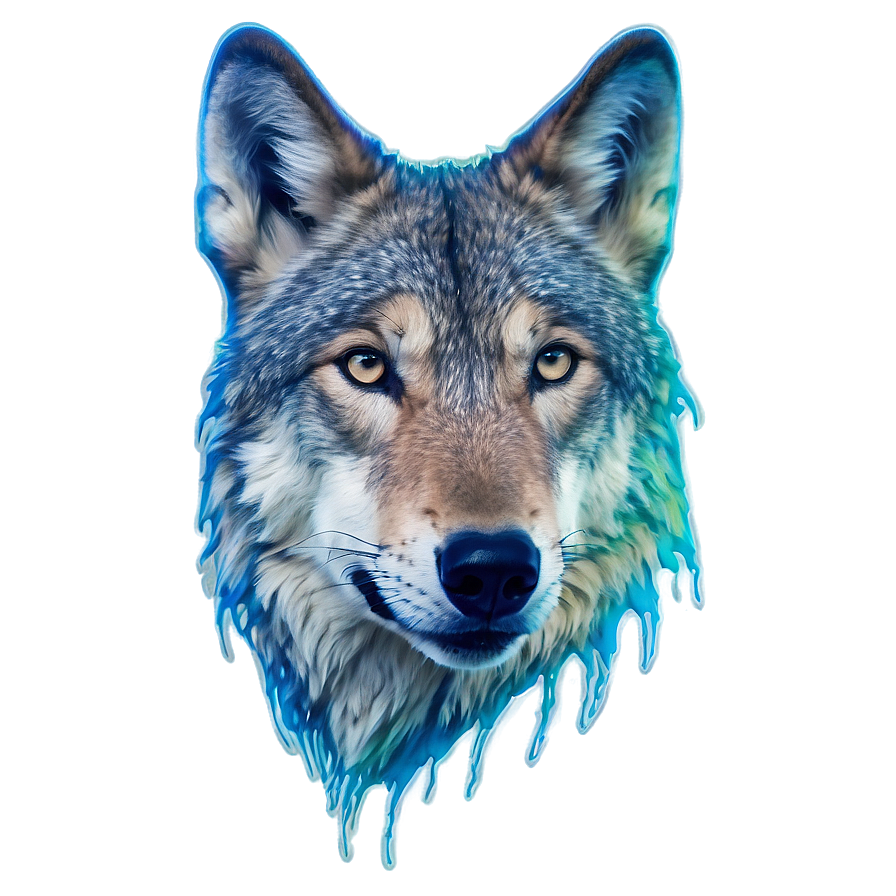 Ethereal Wolf Head Vision Png 06122024 PNG image