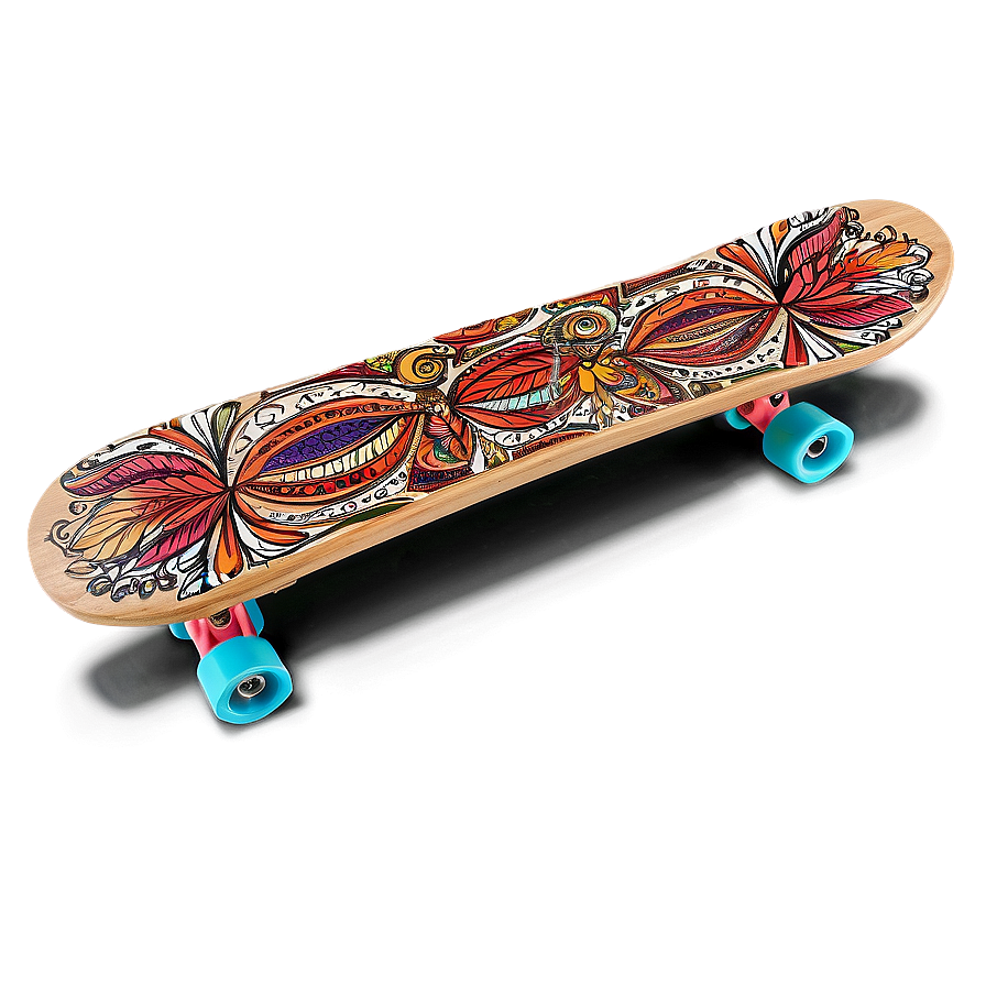 Ethnic Skateboard Deck Decoration Png Ahw98 PNG image