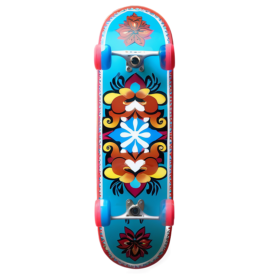 Ethnic Skateboard Deck Decoration Png Aqa63 PNG image