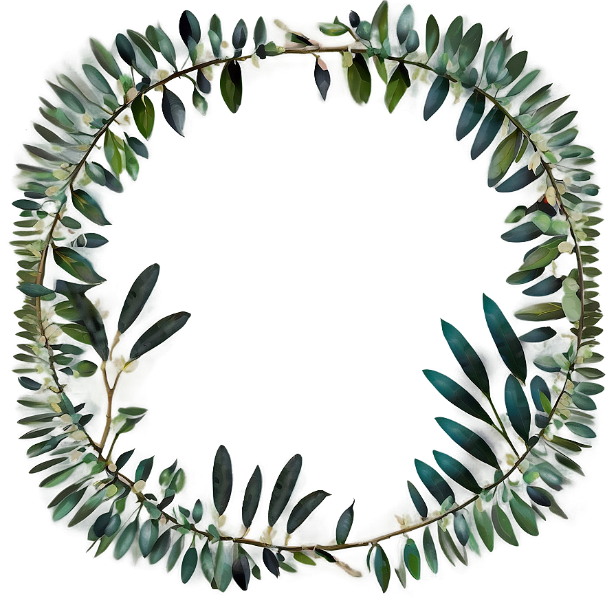 Eucalyptus Leaves Frame Png 06272024 PNG image