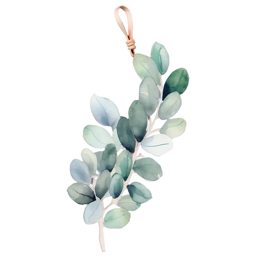 Eucalyptus Watercolor Favor Tag PNG 28 PNG image