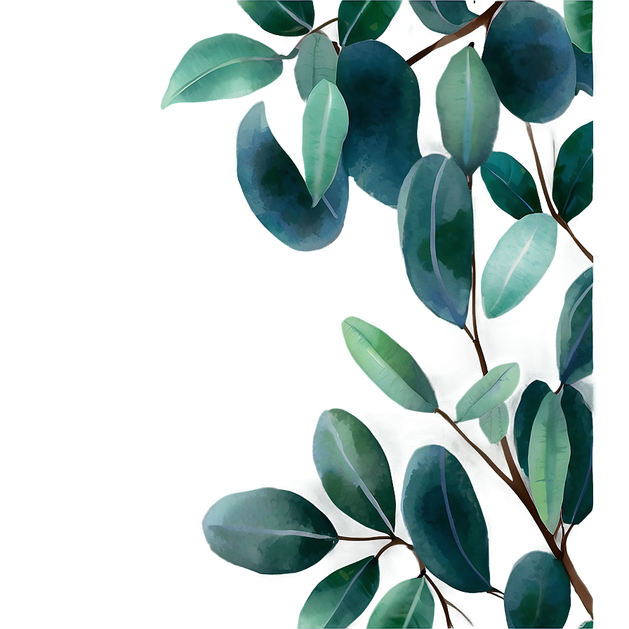 Eucalyptus Watercolor Phone Wallpaper Png Jjo PNG image